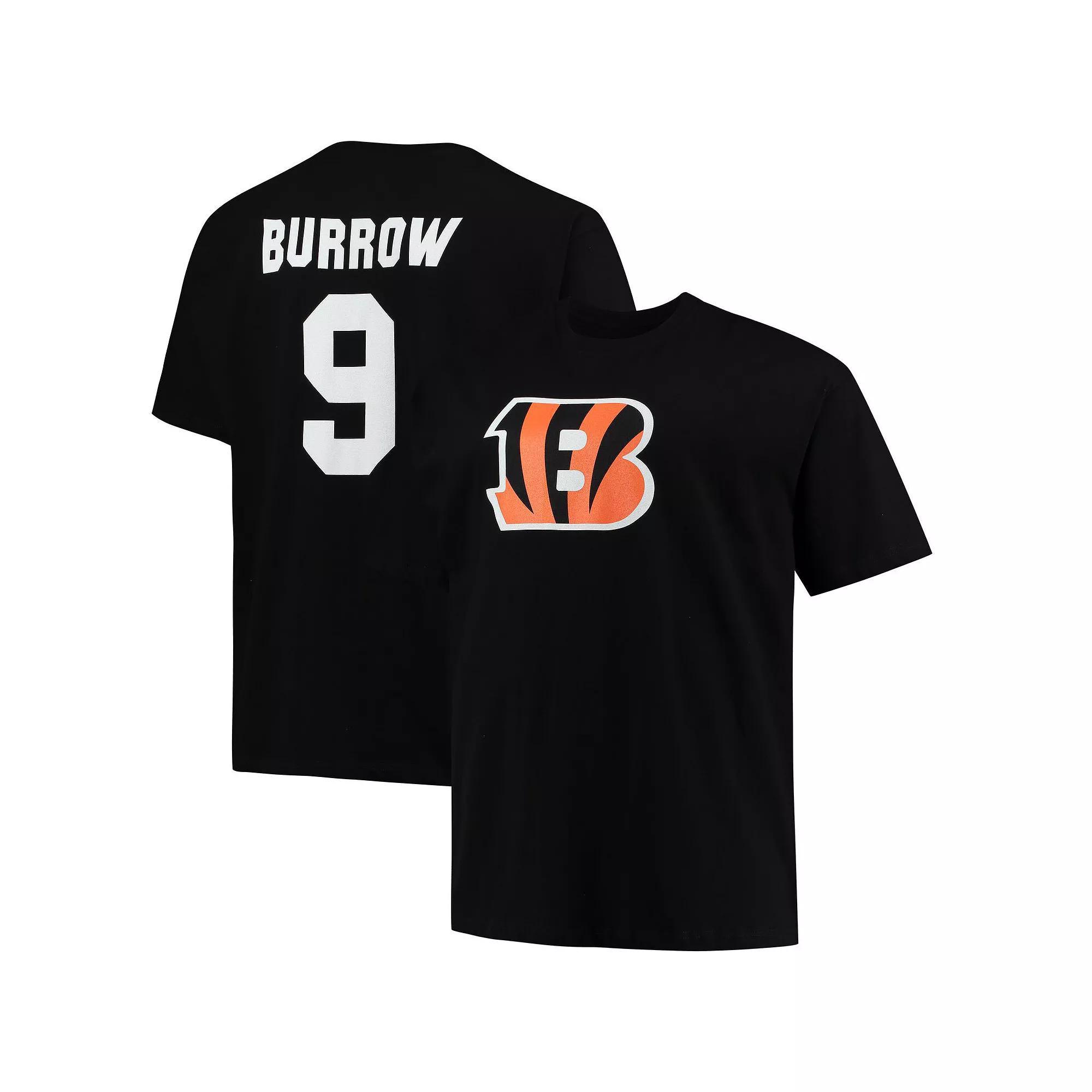 Men's Fanatics Branded Joe Burrow Black Cincinnati Bengals Big & Tall Player Name & Number T-Shirt, Size: 4XLT Product Image