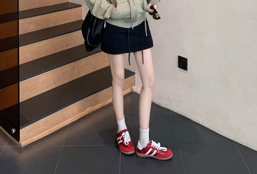 Heart Embroidery Zip-Up Hoodie / Tee / Mini Skirt Product Image