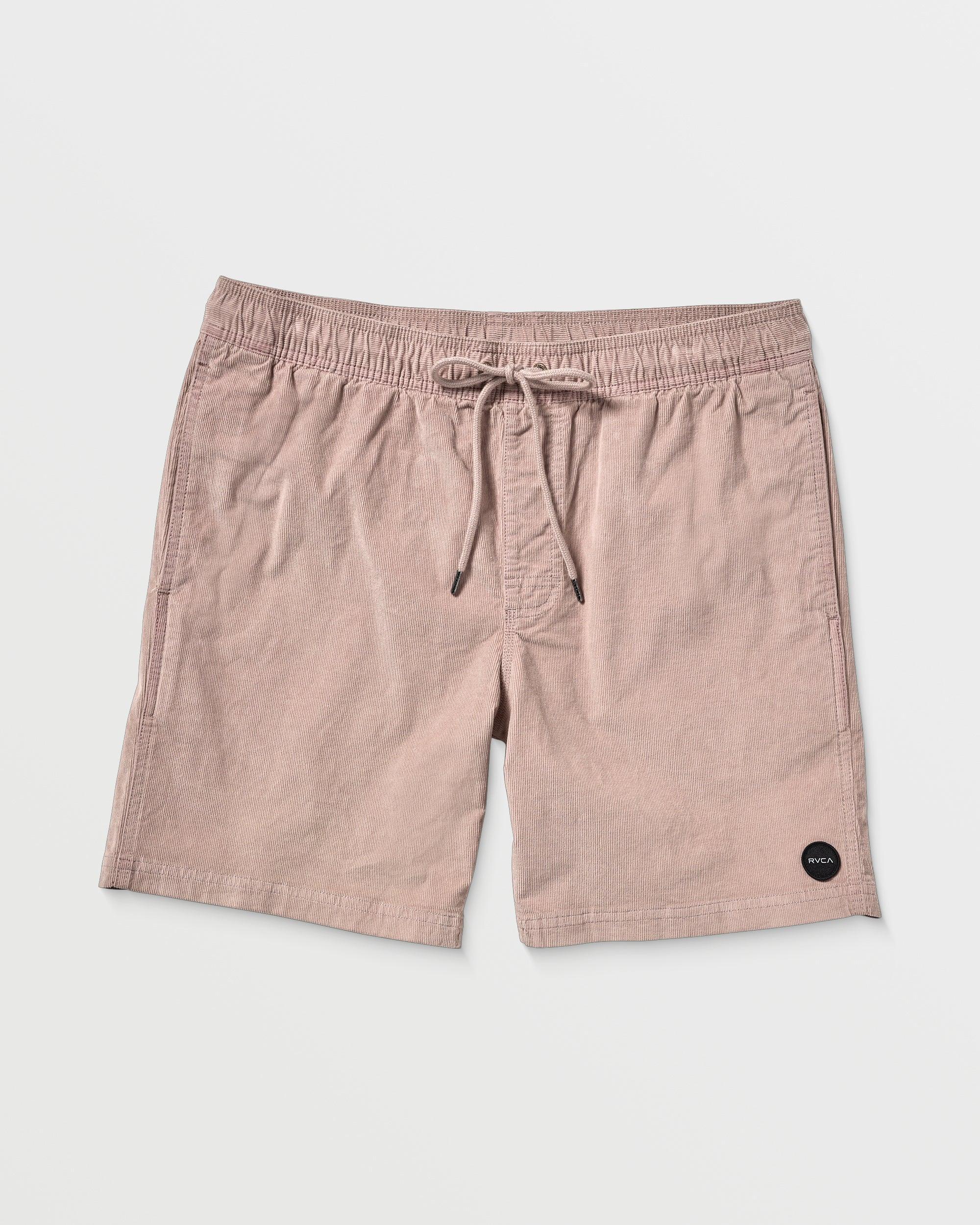 Escape 17" Elastic Waist Shorts - Pale Mauve Product Image