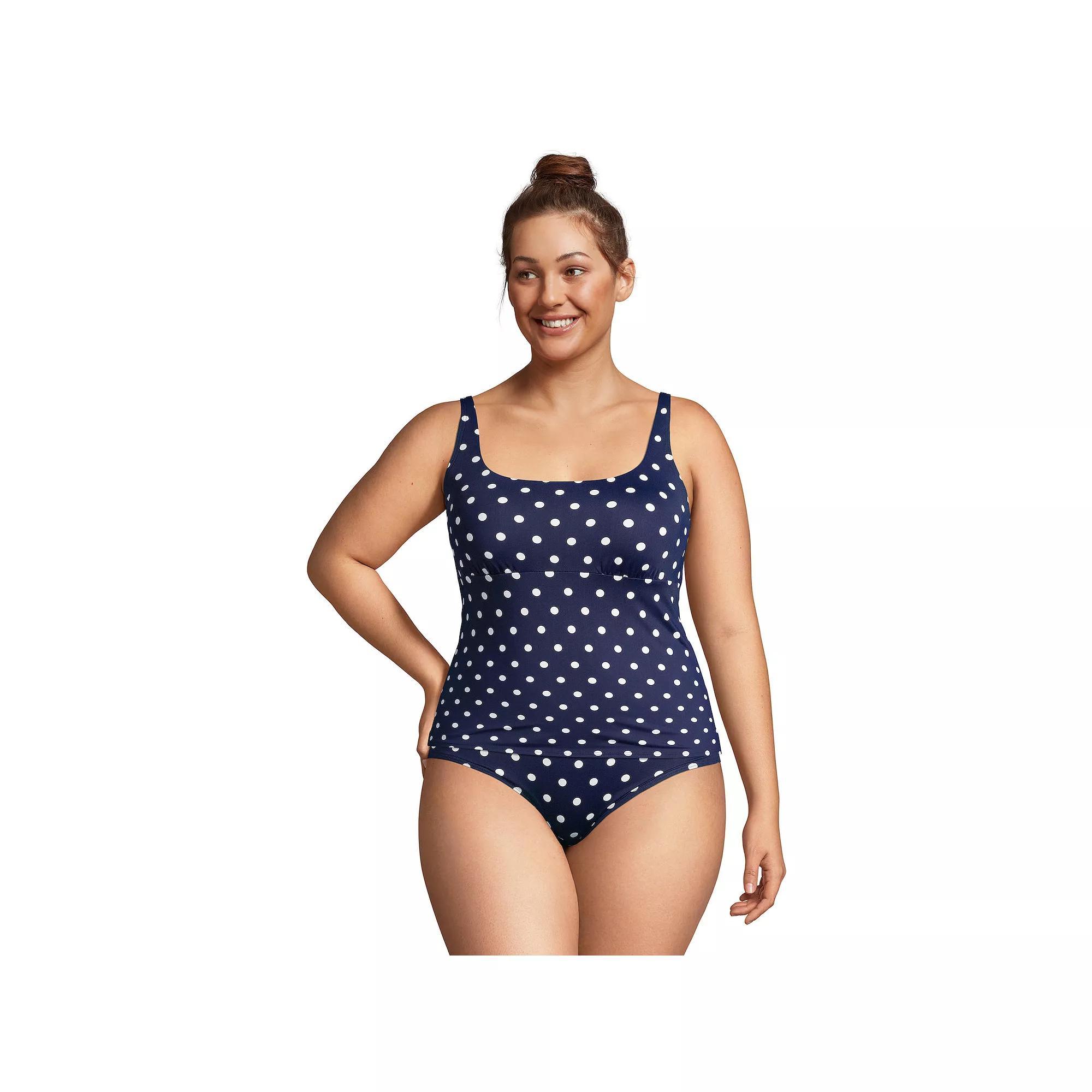 Womens Lands End DD-Cup UPF 50 Squareneck Underwire Tankini Top Product Image