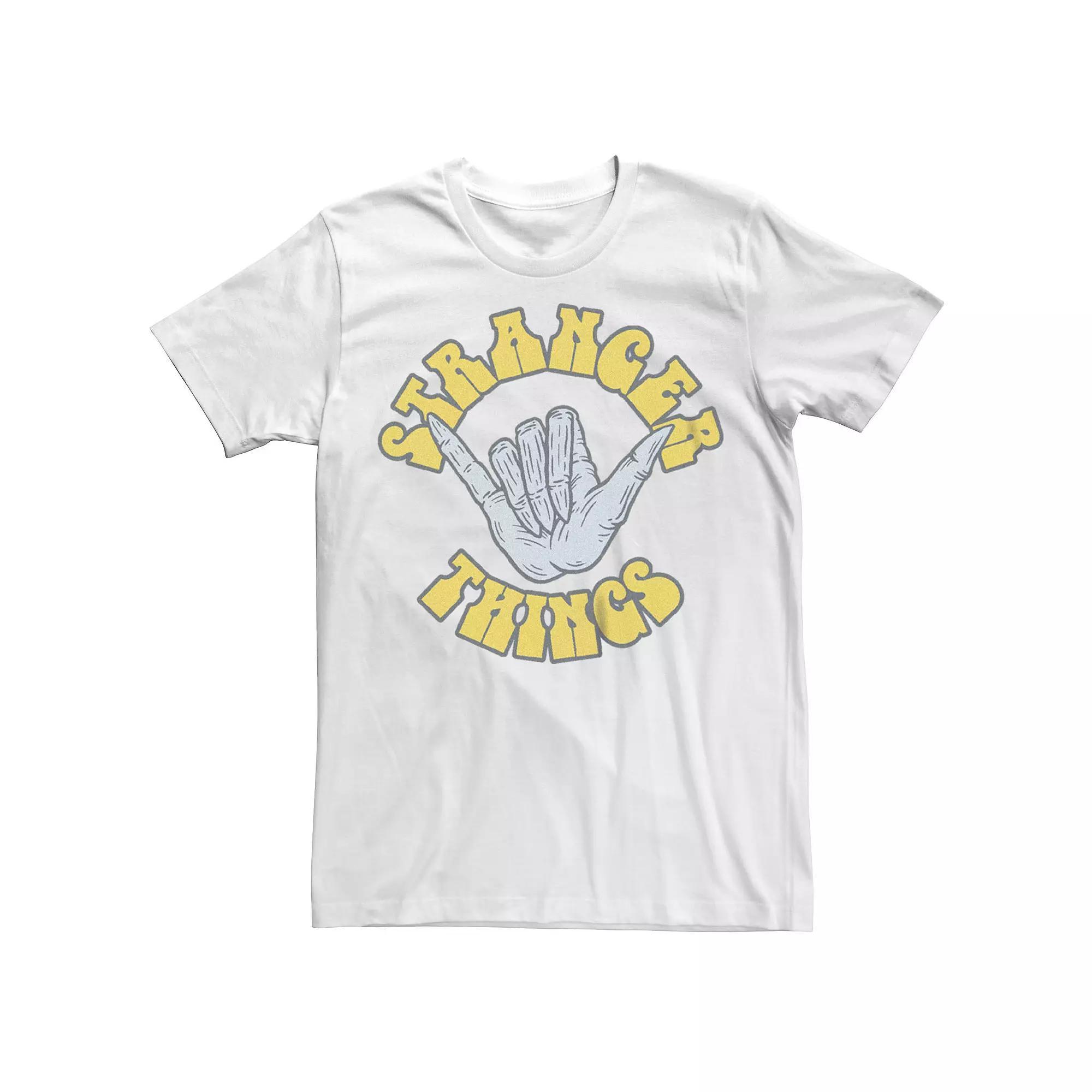 Men's Stranger Things Hawkins Demogorgon Shaka Graphic Tee, Size: Small, White Product Image