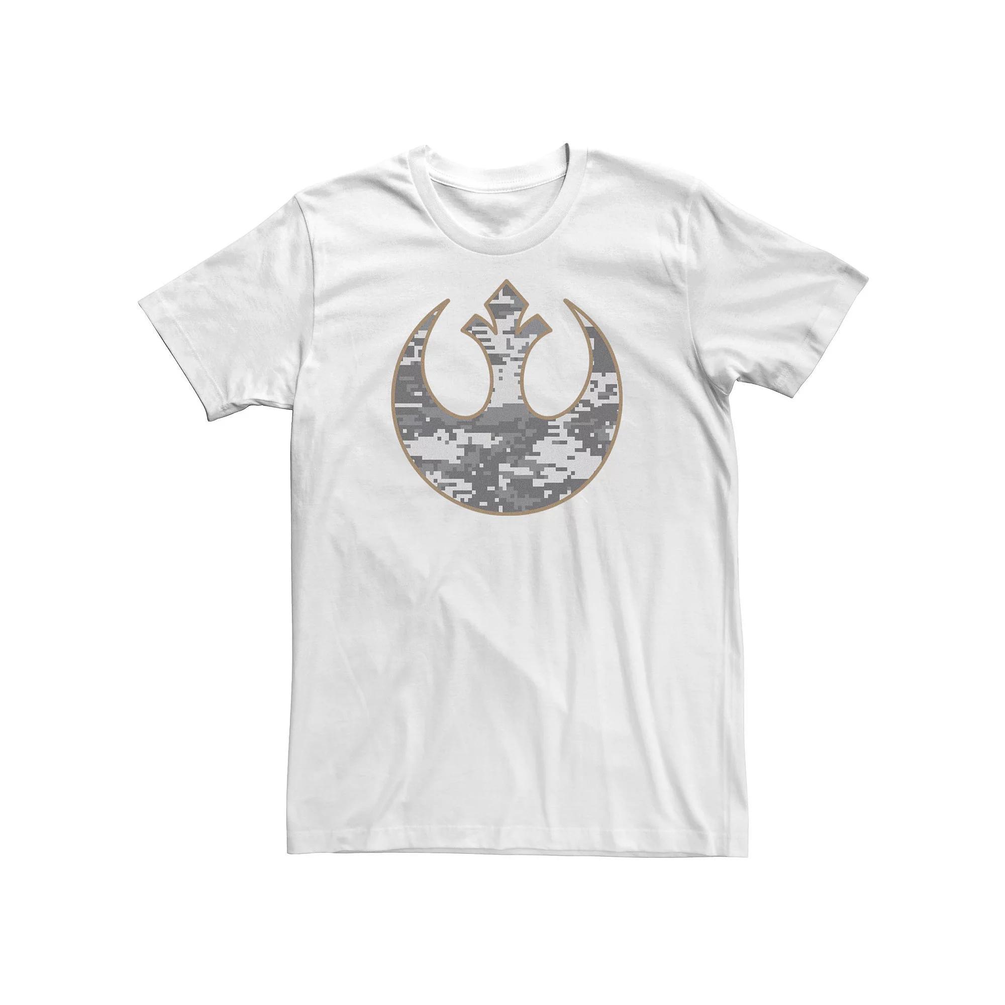 Big & Tall Star Wars Rebel Alliance Large Camo Logo Tee, Men's, Size: 4XLT, White Product Image