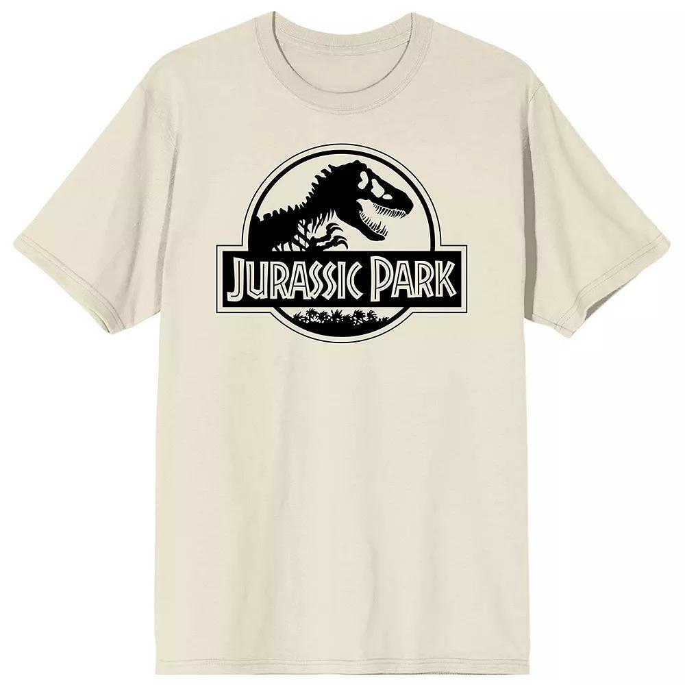 Men's Jurassic Park Black & White Graphic Tee, Size: Small, Off White Product Image