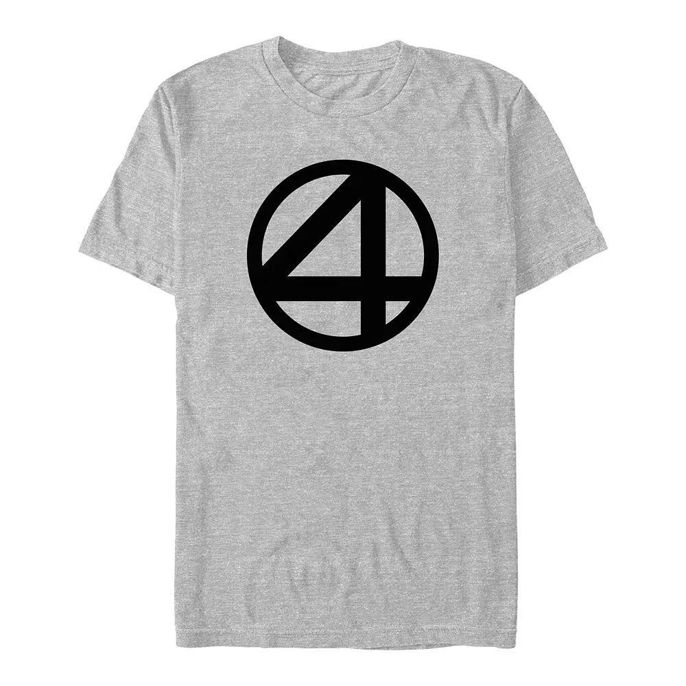 Big & Tall Marvel Fantastic Four Logo Graphic Tee, Men's, Size: 3XL Tall, Athletic Grey Product Image