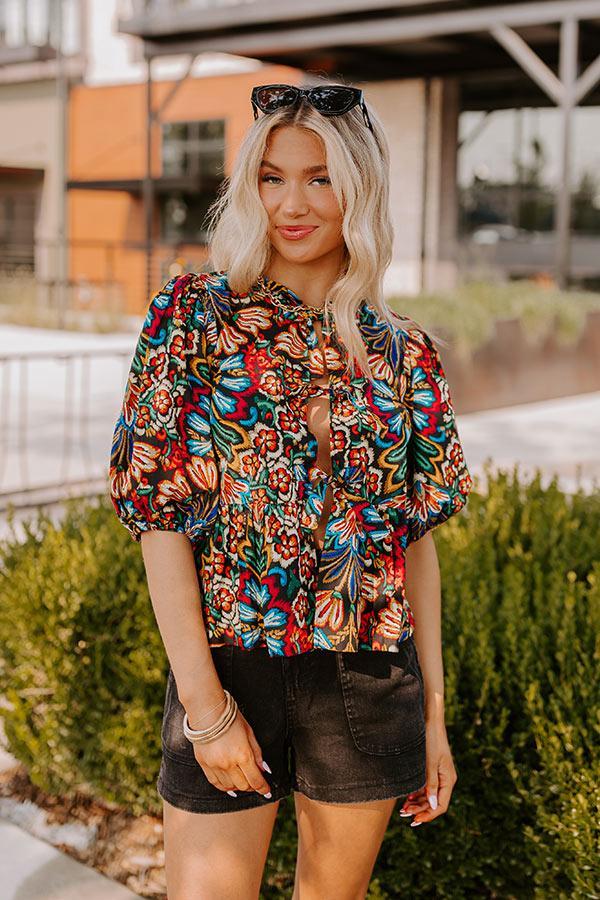 Tropical Dream Front Tie Top Product Image