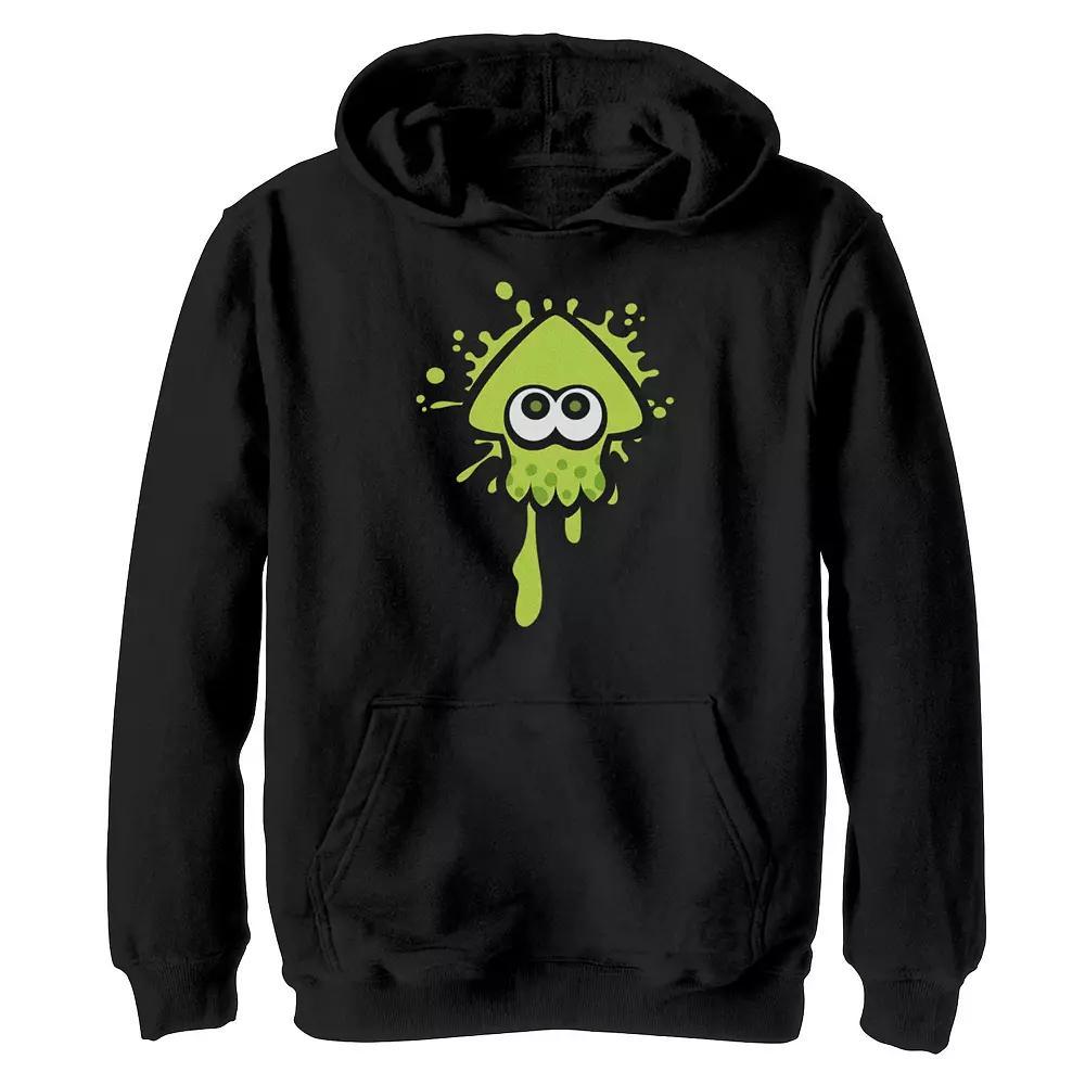 Men's Nintendo Splatoon Green Inkling Squid Splat Hoodie, Size: XXL, Black Product Image