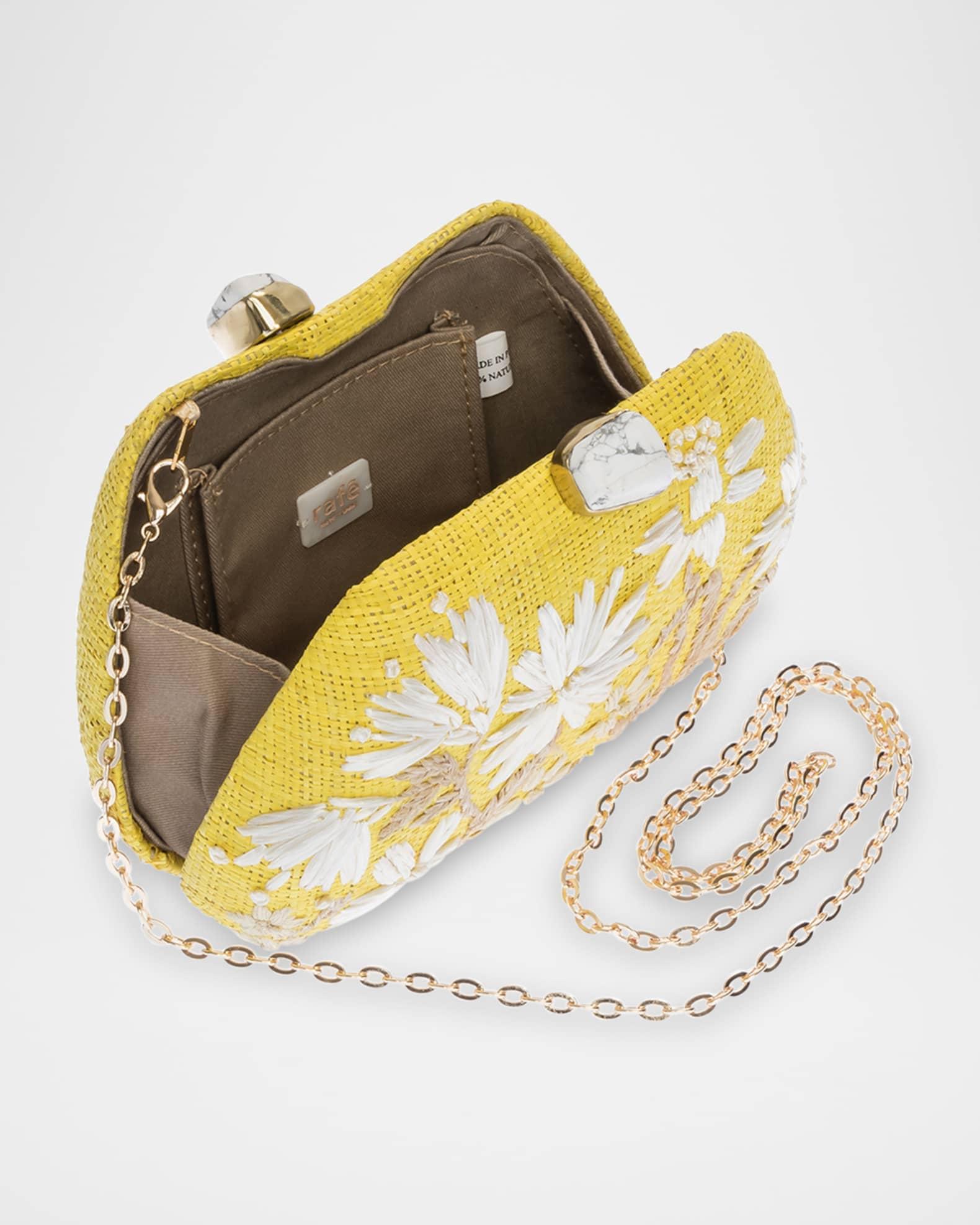 Tamu Flower Raffia Clutch Bag Product Image