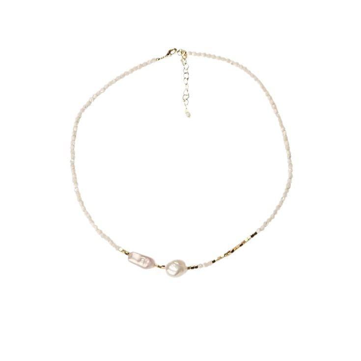 Faux Pearl Beaded Necklace Product Image