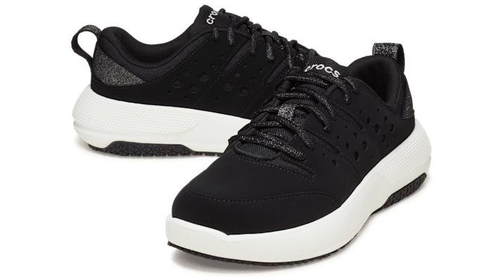Crocs On The Clock Women's Work Sneakers, Size: 8, Black Product Image