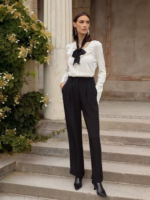 Claire 2-in-1 V-Collar Blouse Product Image