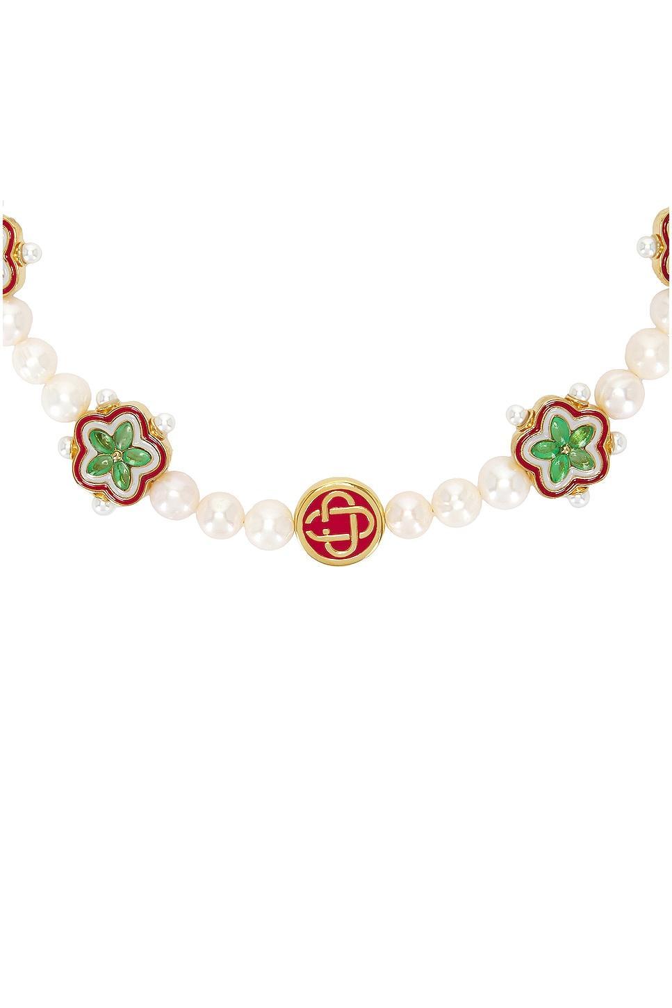 Gradient Flower Short Necklace Product Image