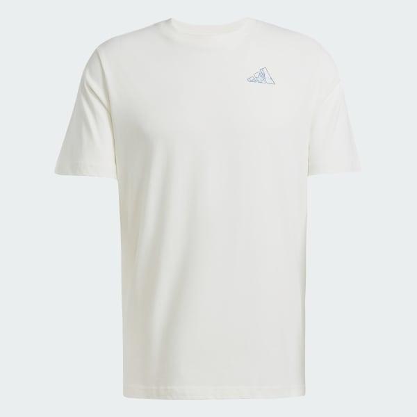 adidas Earth Day Graphic Tee Off White XL Mens Product Image