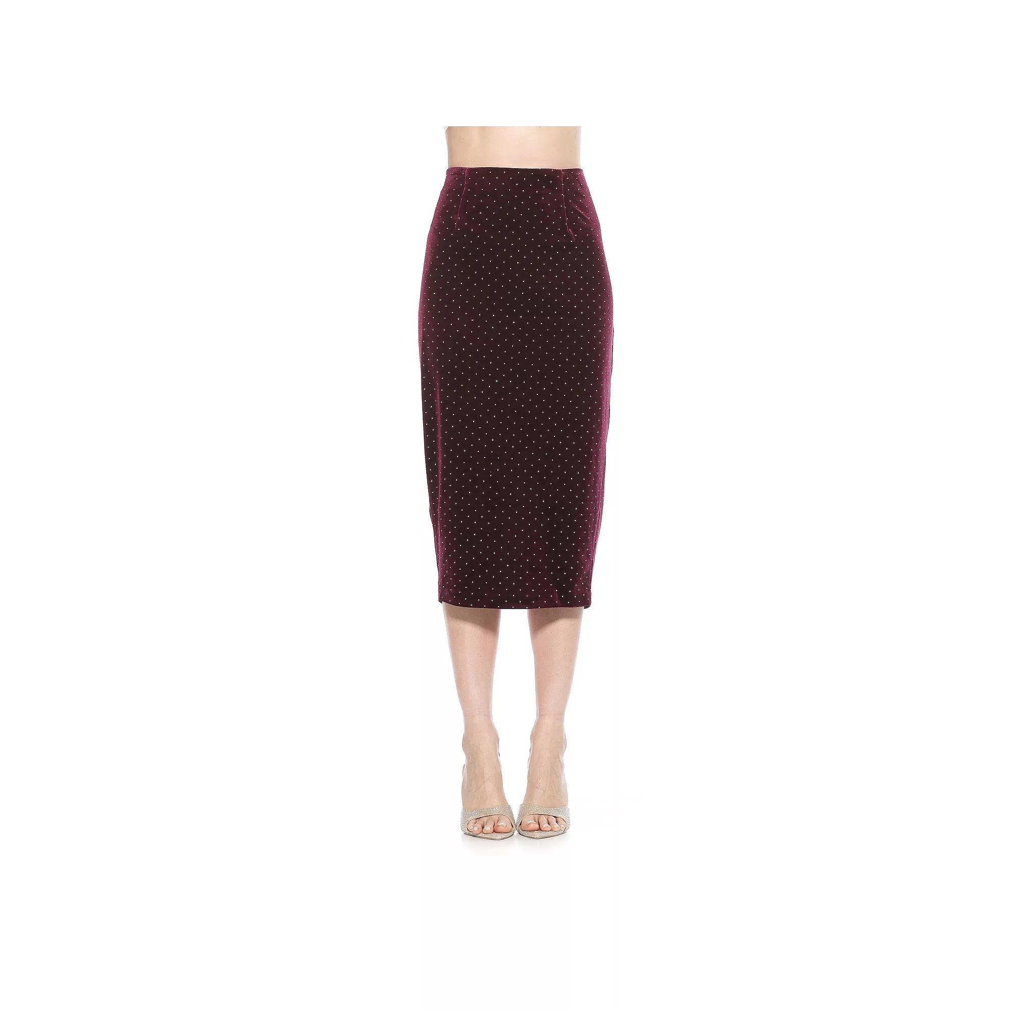 Women's Alexia Admor Jayden Fitted Midi Skirt, Size: 8, Green Product Image