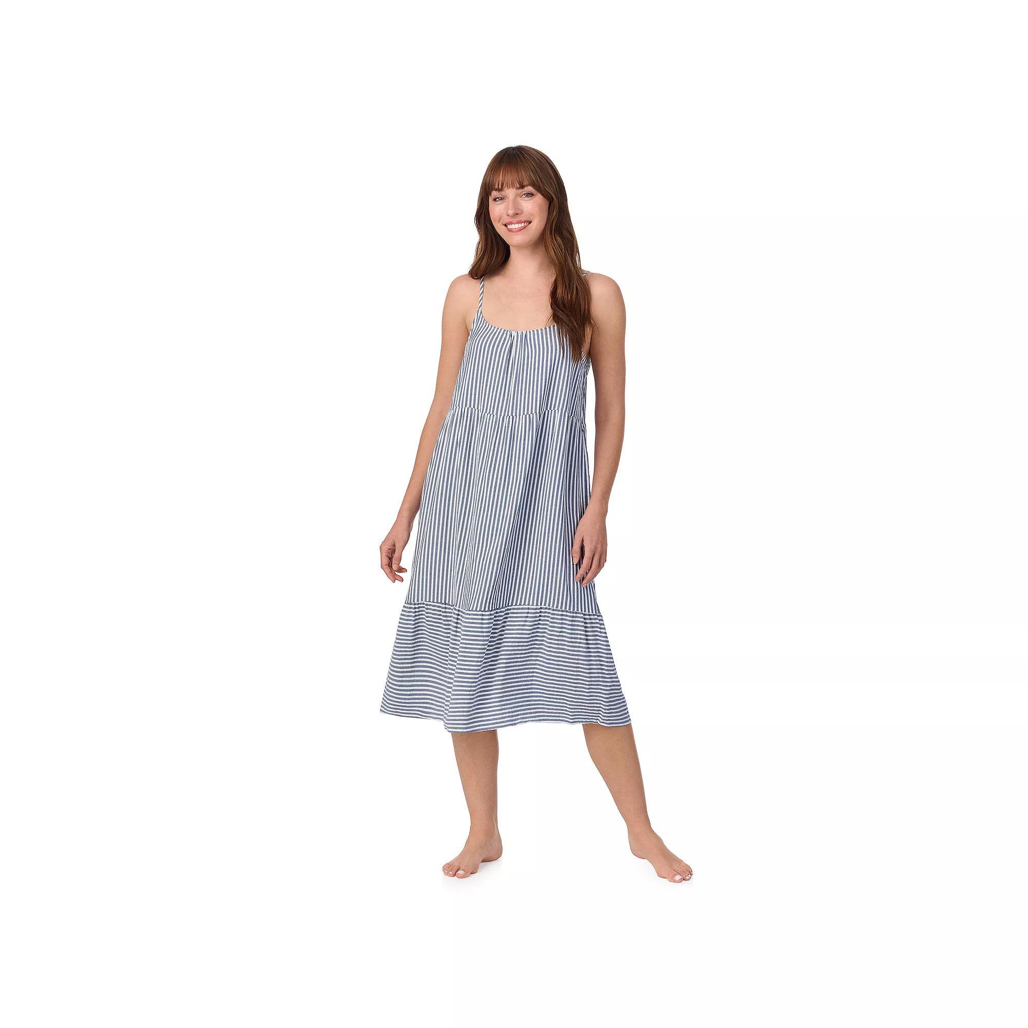 Women's Draper James Seersucker Chemise, Size: Large, Blue Stripe Product Image