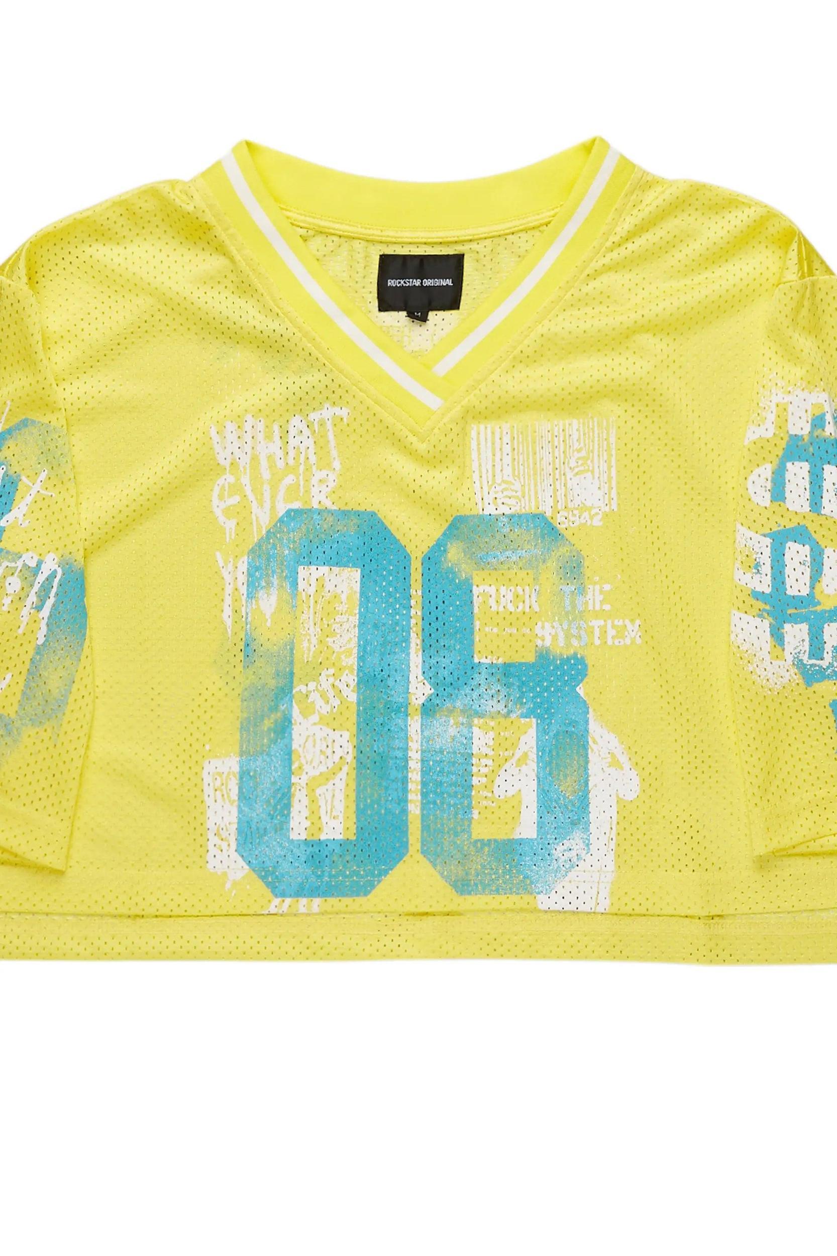 Riana Yellow Mesh Jersey Female Product Image