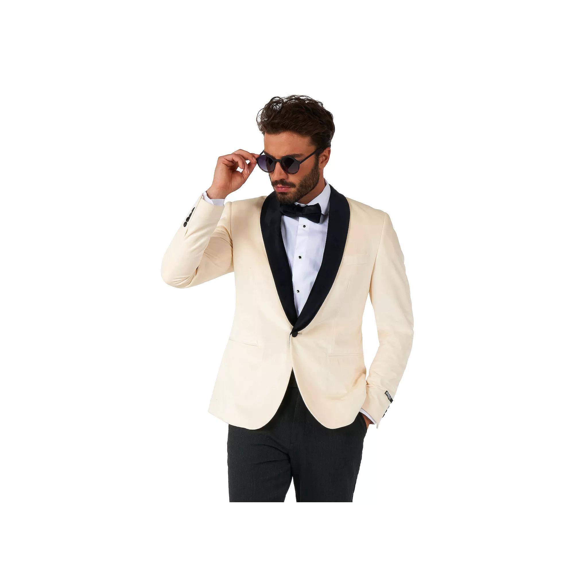Men's OppoSuits Deluxe Novelty Modern-Fit Dinner Jacket Christmas Blazer, Size: 52 REG, Ivory Beige Product Image