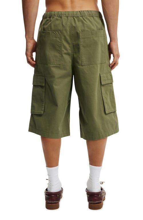 Cotton On Men's Super Baggy Cargo Short in Military at Nordstrom, Size X-Large Product Image