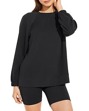 Eberjey Luxe Sweats - The Long Sweatshirt (Botanical Oat) Women's Sweatshirt Product Image