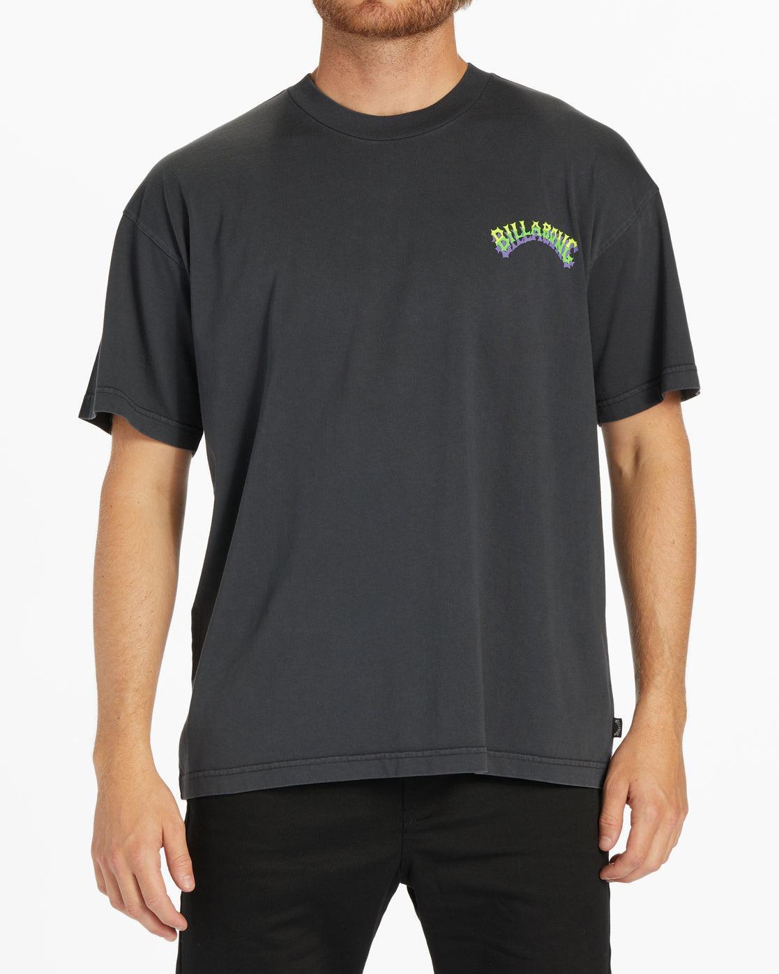 Arch Wave OG Short Sleeve Wave Washed T-Shirt - Washed Black Male Product Image