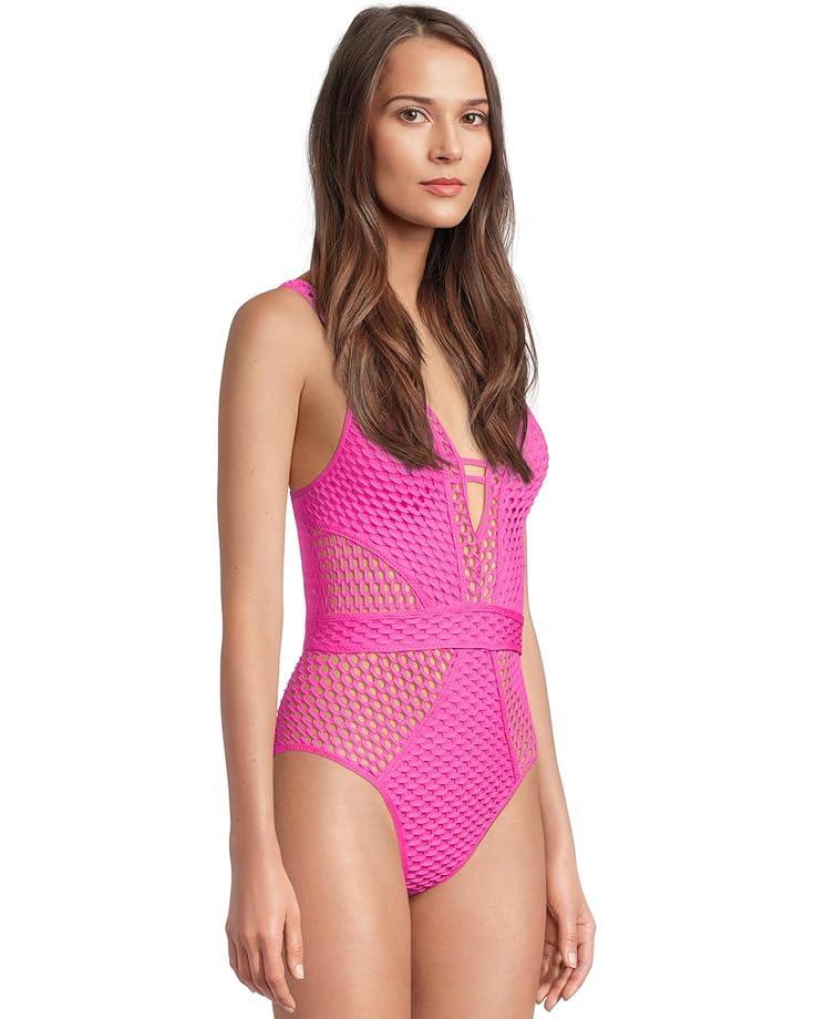 Colette Clare Crochet Flower Plunge One Piece Product Image