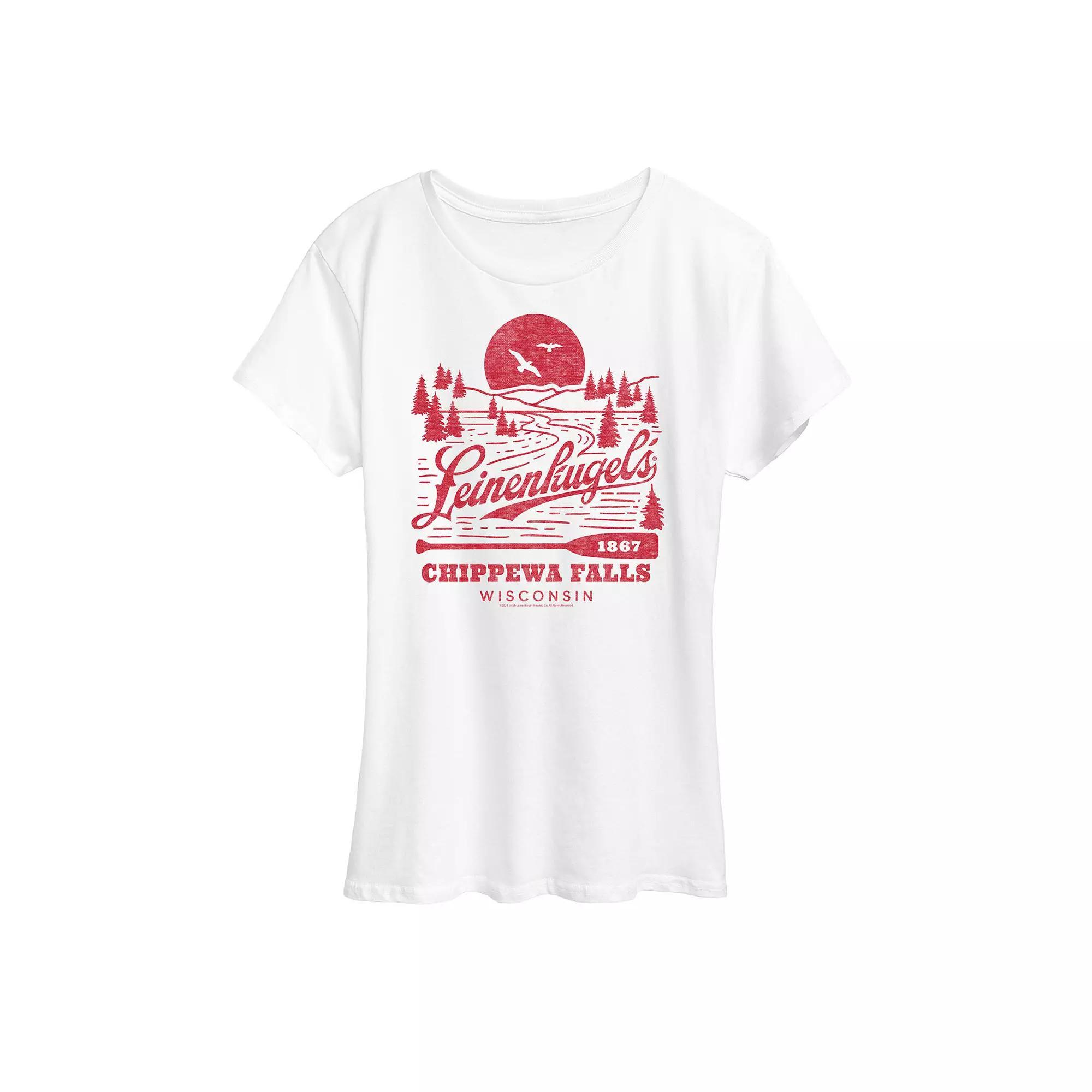 Womens Leinenkugels Outdoor Scene Graphic Tee Grey Gray Product Image