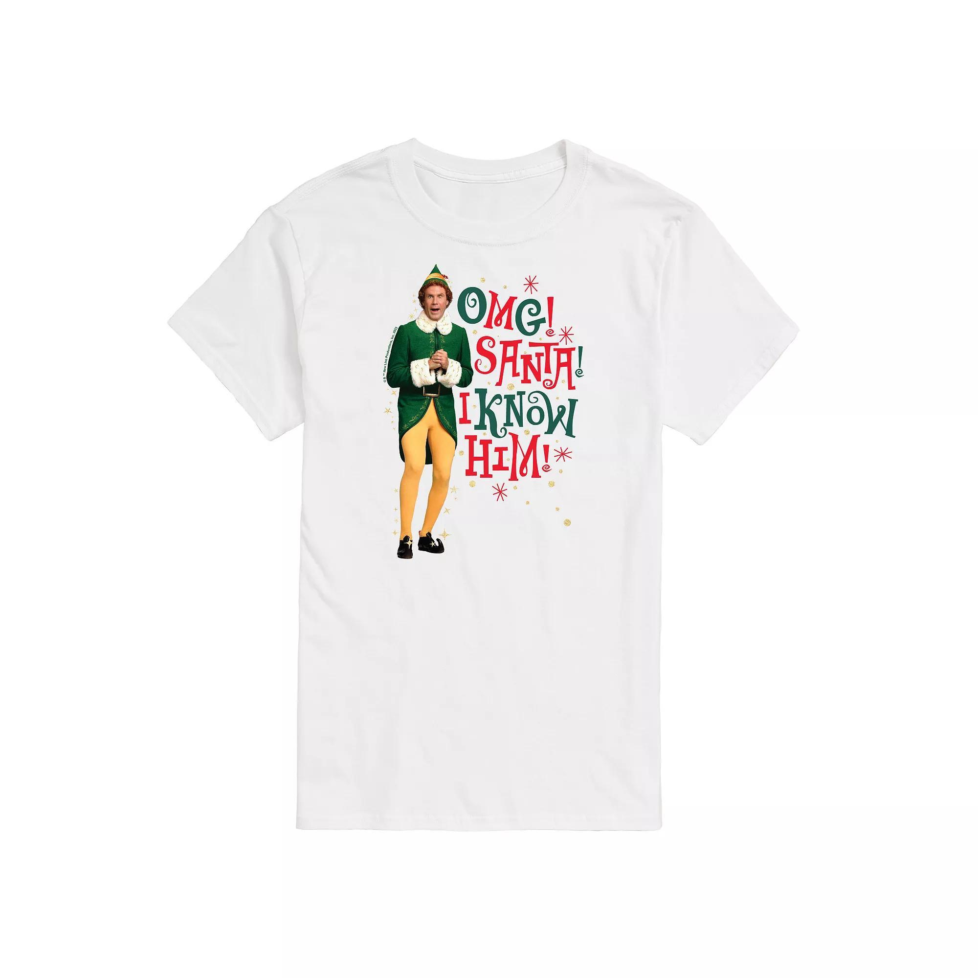 Big & Tall Elf Omg I Know Him Graphic Tee, Mens Product Image