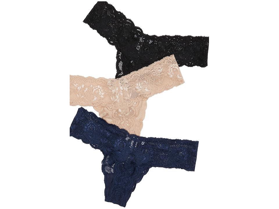 Womens Low-Rise 3-Pack Lace Thong Product Image
