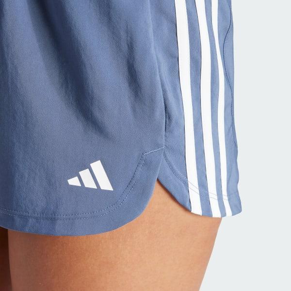 adidas Pacer Training 3-Stripes Woven High-Rise Shorts Aurora Ruby S 3 Womens Product Image