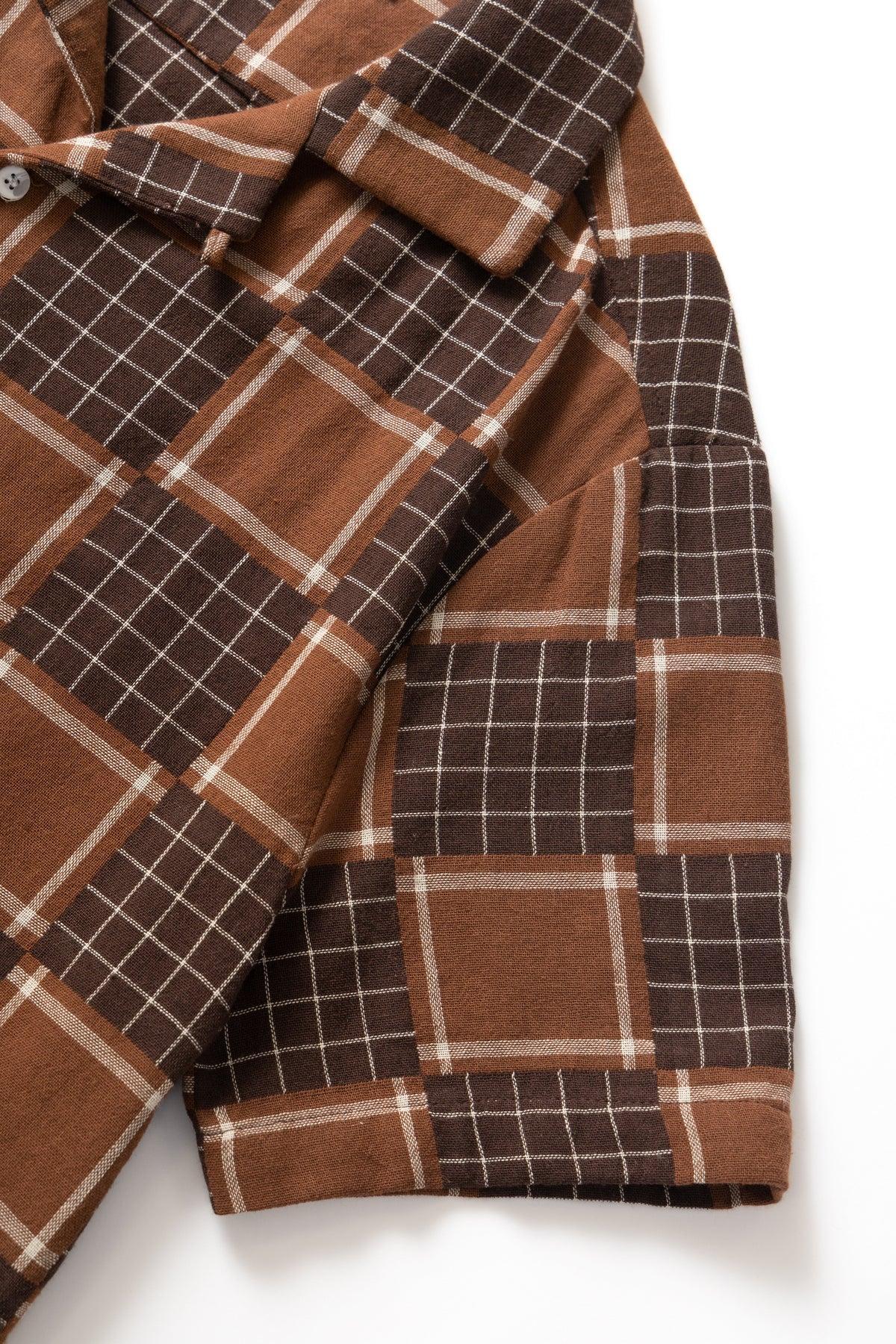 Blacksmith - Check Weave Resort Shirt - Brown Product Image