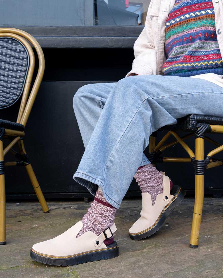 Dr. Martens Womens Carlson Suede Buckle Strap Clogs Product Image