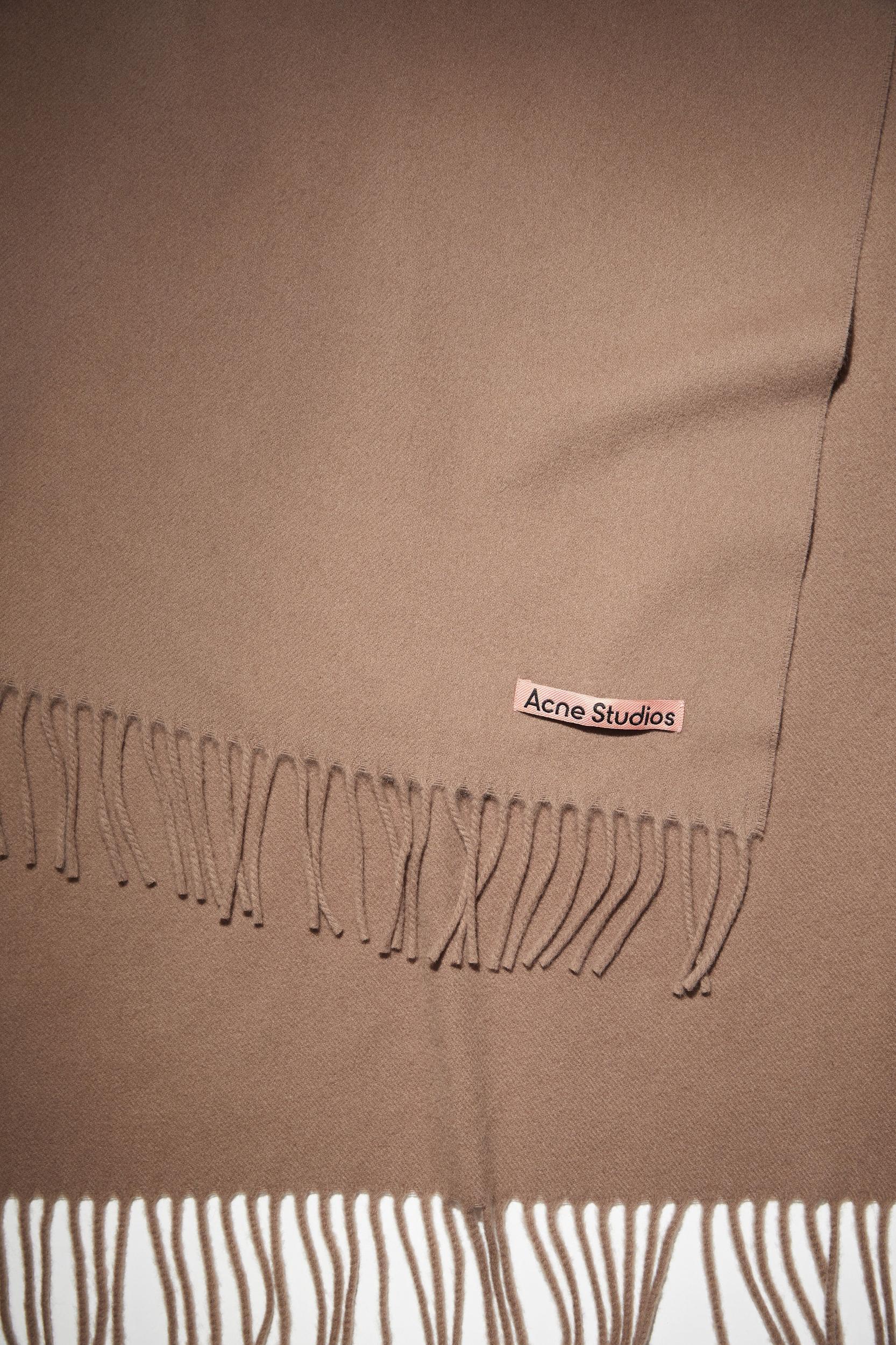 Fringe wool scarf - oversized Product Image