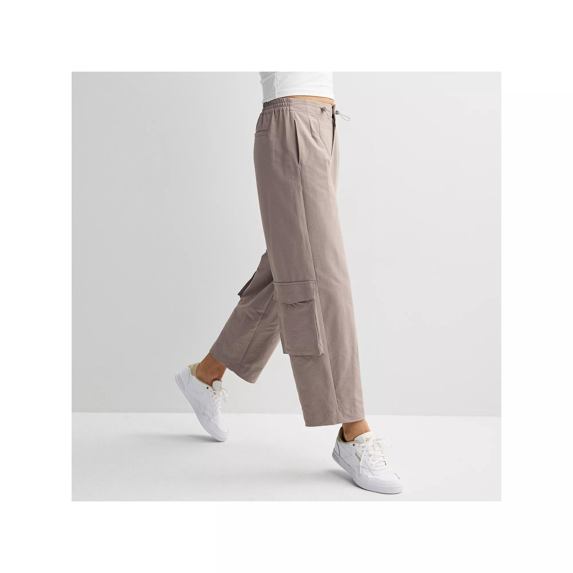 Women's FLX Woven Ripstop Bungee Cargo Pants, Size: Medium Long, Truffle Product Image