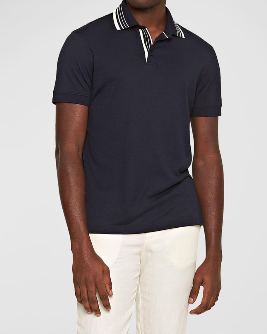 Mens Textured Knit Polo Shirt Product Image