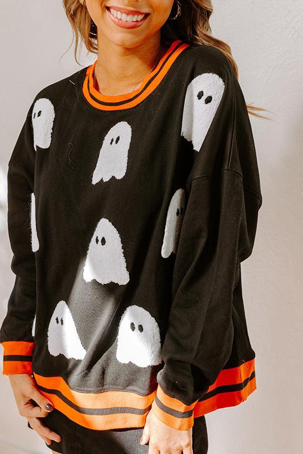 Hey Boo Embroidered Sweatshirt Product Image