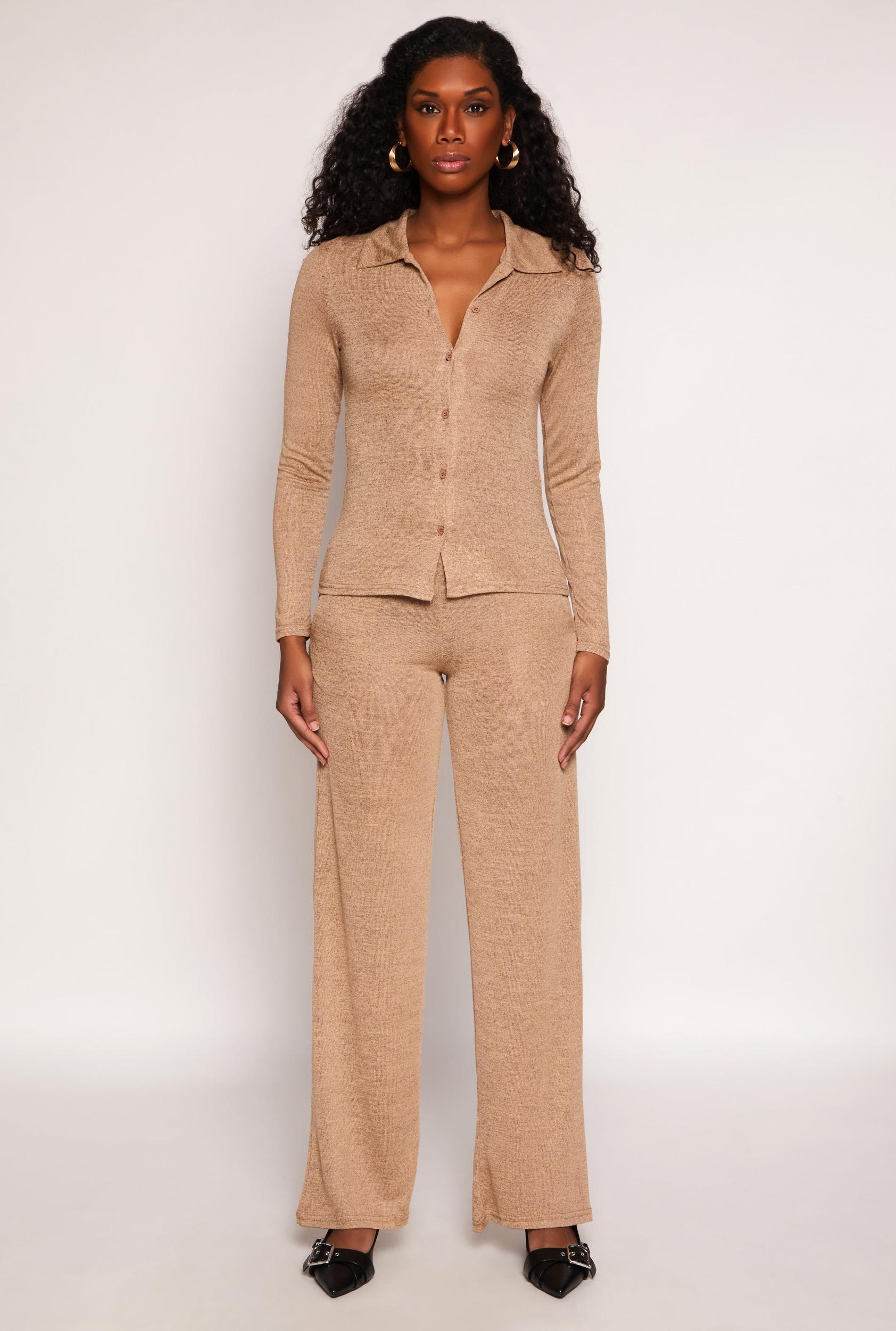 Womens Daisy High Waisted Wide Leg Pants Product Image