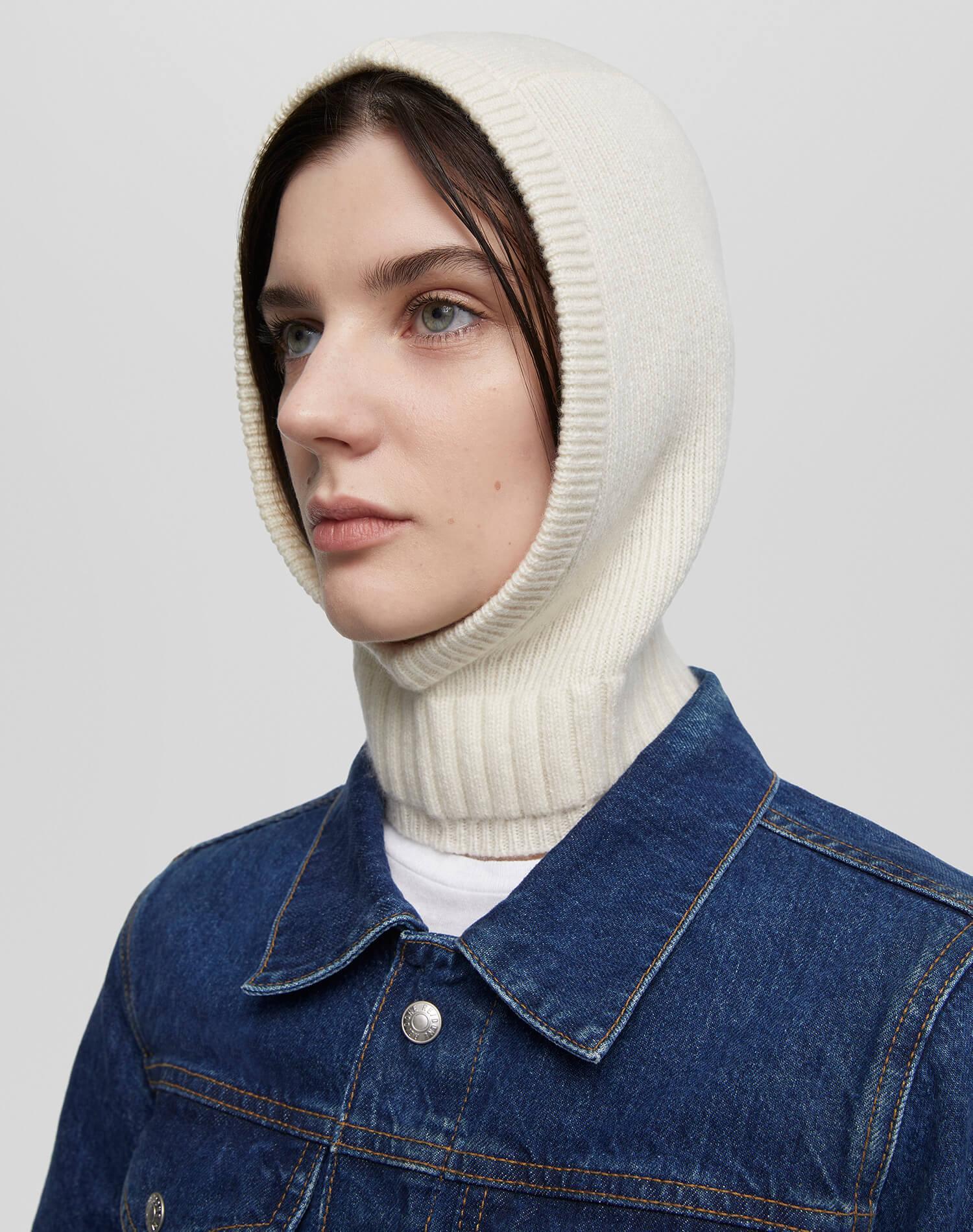 Cashmere Rib Balaclava - Ivory Product Image