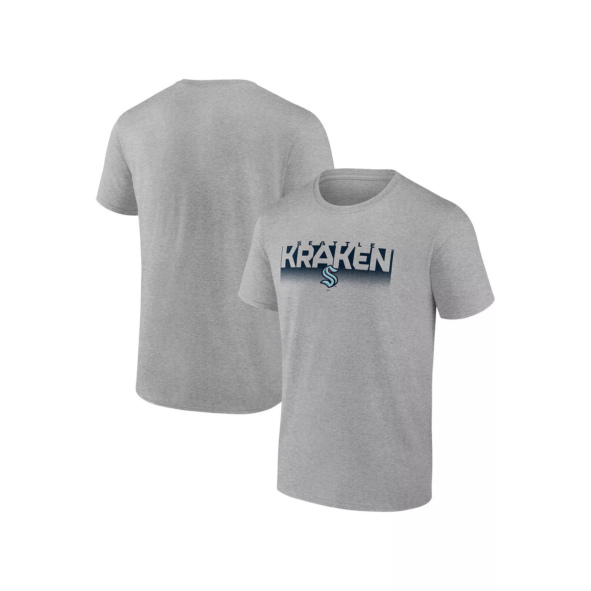 Men's Fanatics  Gray Seattle Kraken Iconic T-Shirt, Size: XL, Krk Grey Product Image
