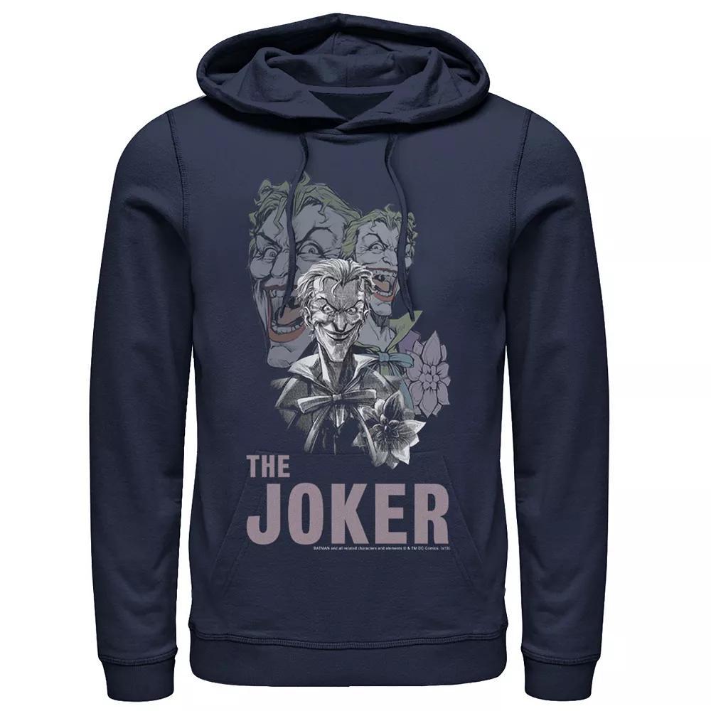 Men's DC Comics The Joker Collage Hoodie, Size: 3XL, Blue Product Image