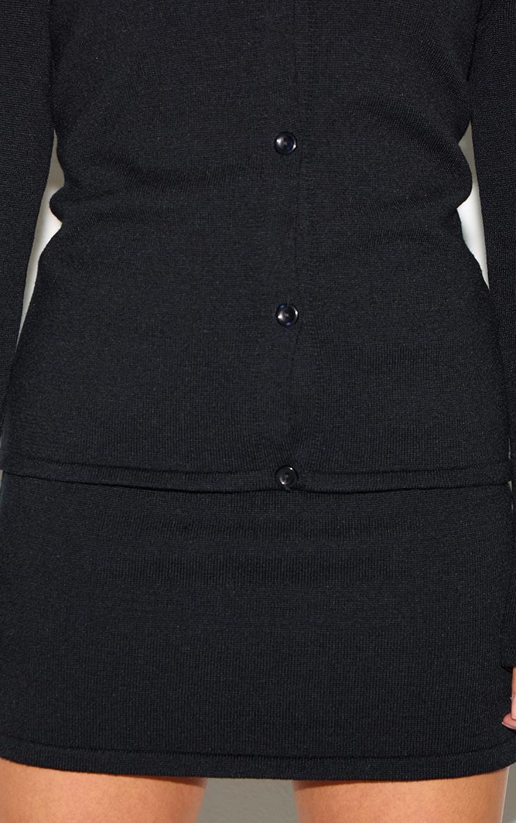 Petite Black Fine Knitted Mini Skirt Product Image