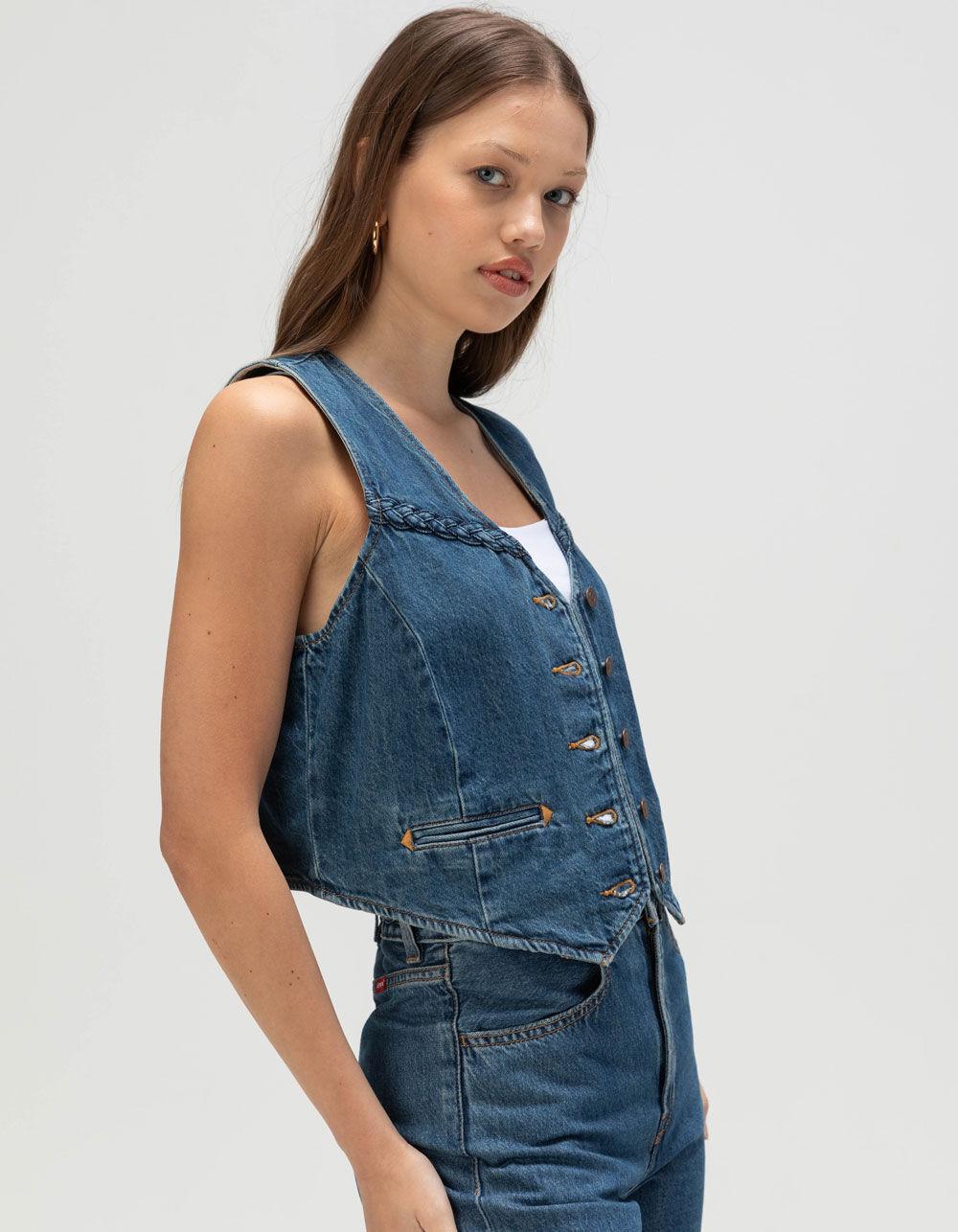 LEVI'S Premium Braided Womens Vest - Big Yikes - MEDIUM INDIGO Product Image