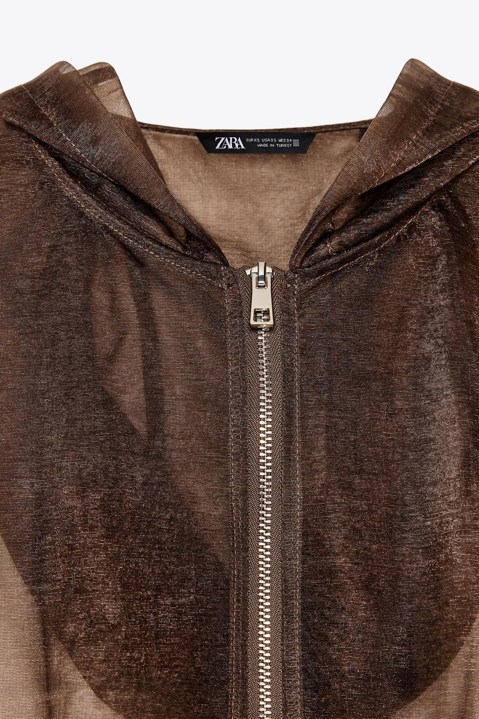 HOODED ORGANZA JACKET Product Image