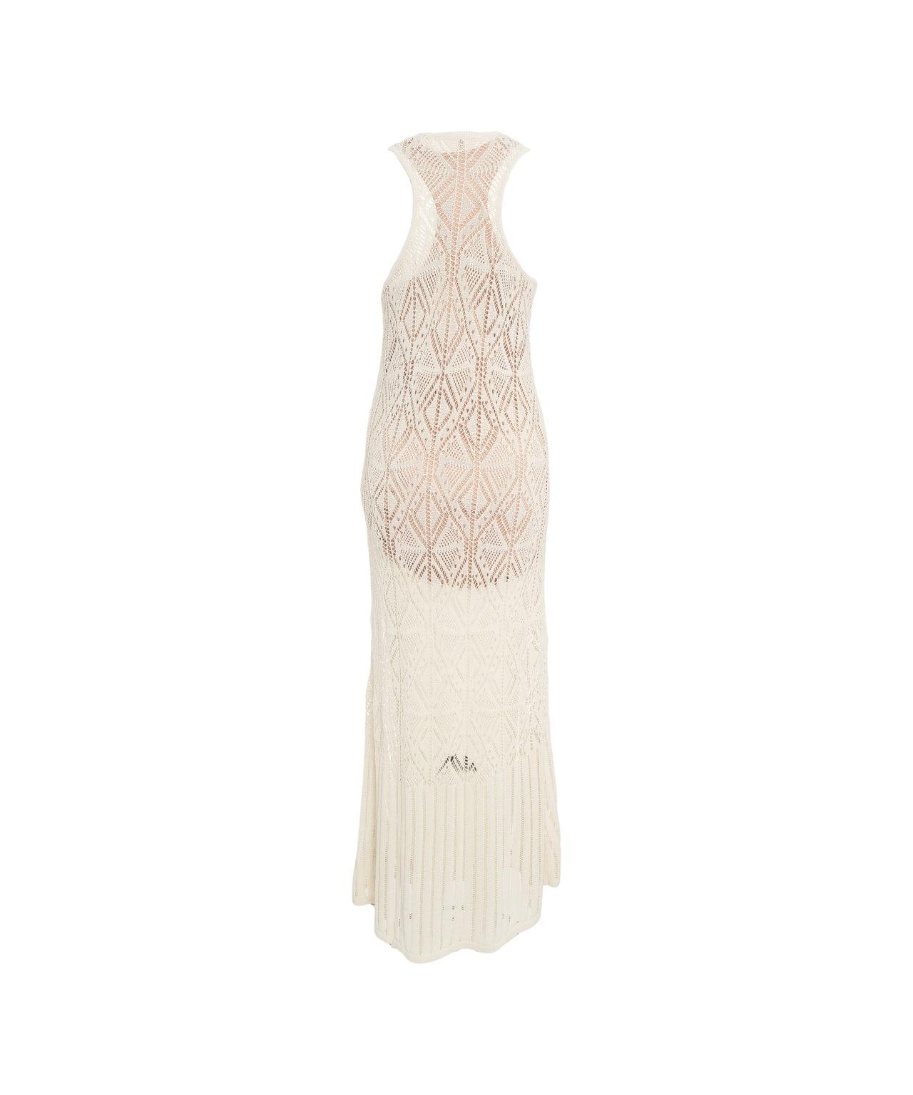 Lace crochet maxi dress Product Image