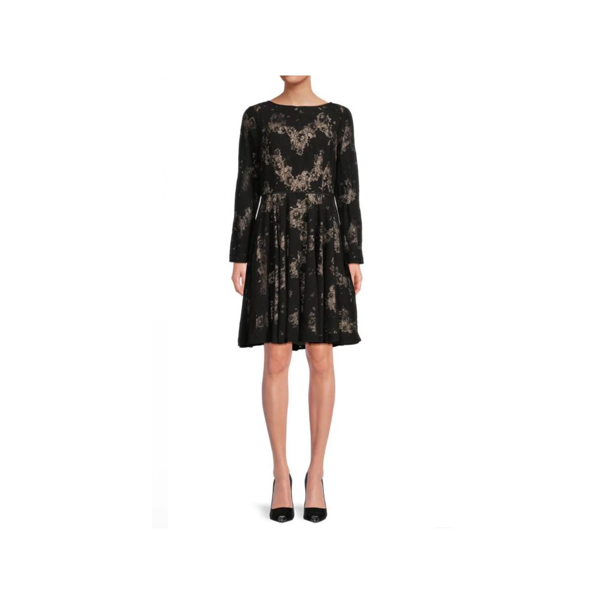 Women's Focus By Shani Fit & Flare Lace Dress, Size: 14, Black Product Image