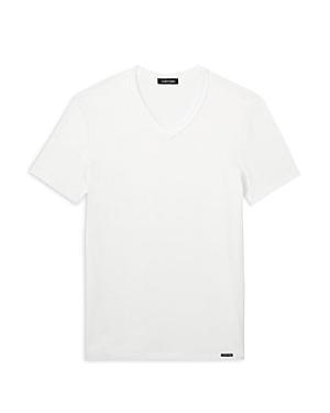 Tom Ford Cotton Blend V-Neck Tee Product Image