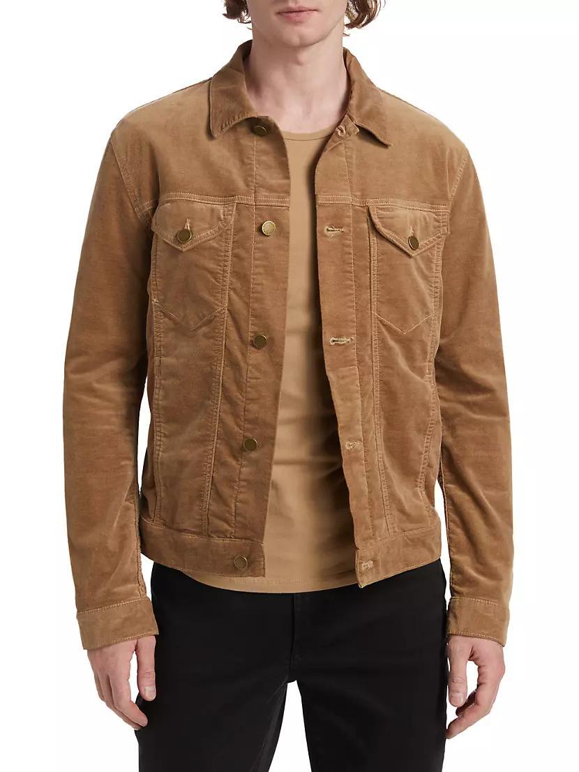 Dean Stretch Velvet Trucker Jacket Product Image
