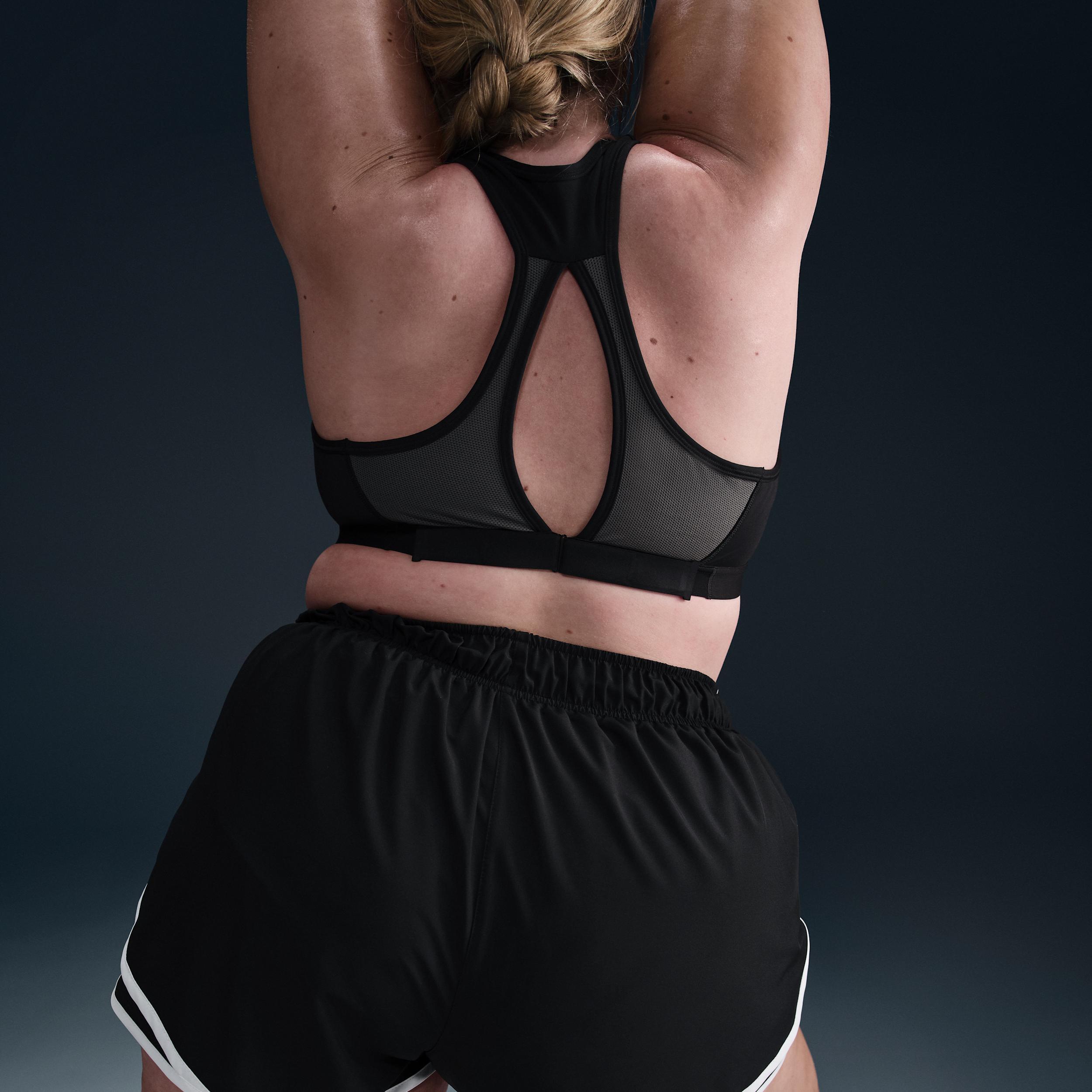 Plus Size Nike Tempo Dri-FIT Mid-Rise 3-in. Brief-Lined Running Shorts, Women's, Size: 1XL, Black White Product Image