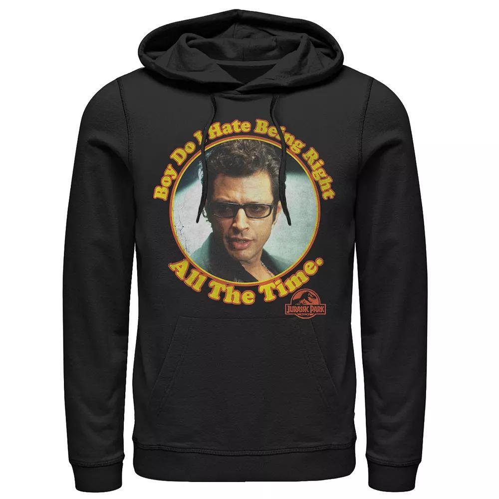 Men's Jurassic Park Hate Being Right All The Time Hoodie, Size: Small, Grey Heather Product Image