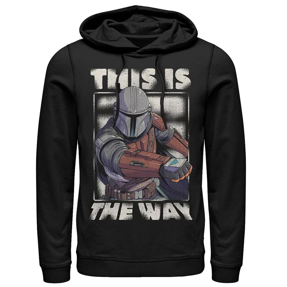 Men's Star Wars The Mandalorian This Is The Way Portrait Hoodie, Size: XXL, Grey Heather Product Image