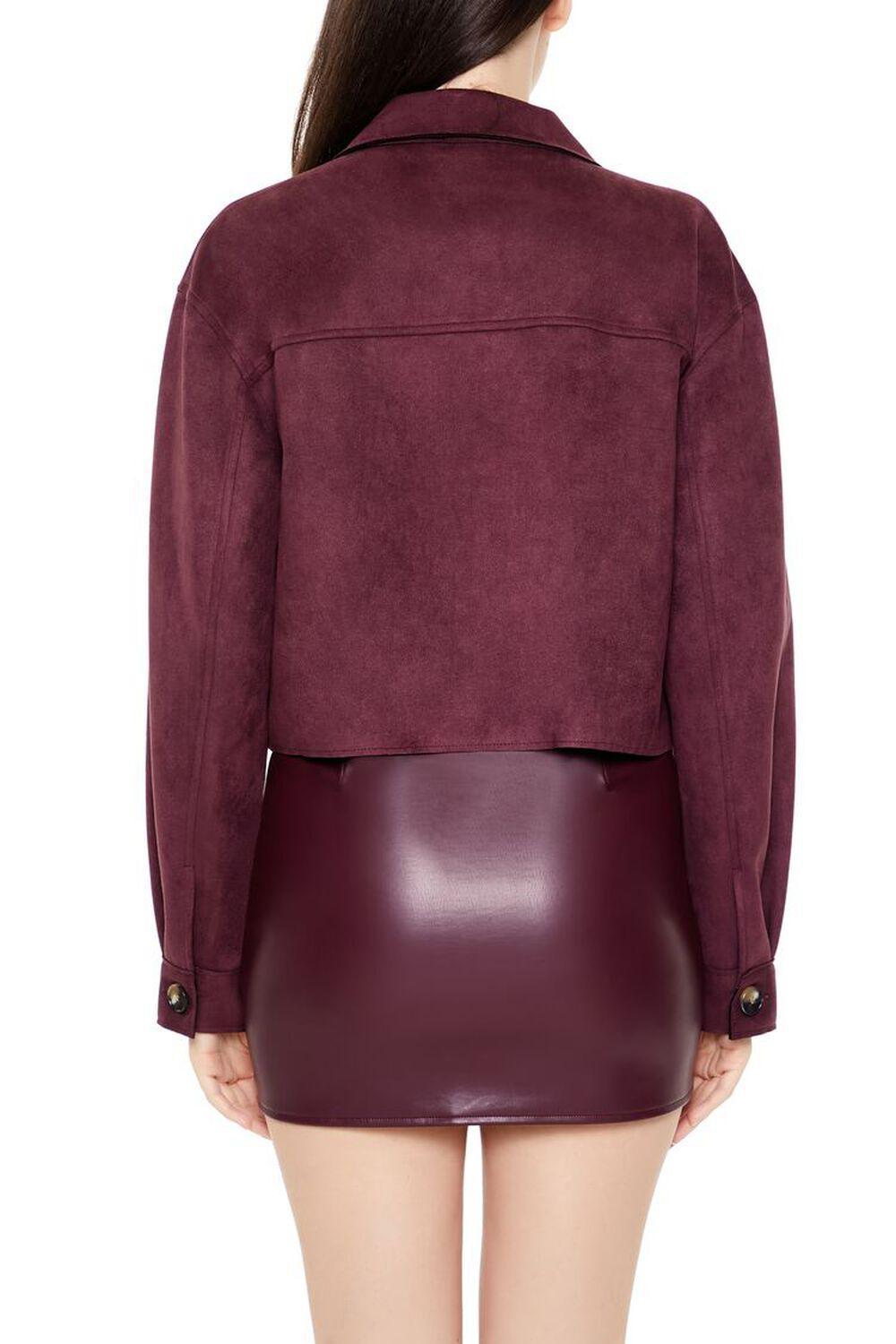 Boxy Cropped Faux Suede Shacket | Forever 21 Product Image