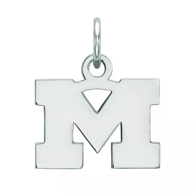 LogoArt Sterling Silver Michigan Wolverines Pendant, Womens Product Image